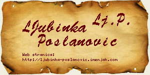 LJubinka Poslanović vizit kartica